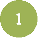 moss green circle with number 1