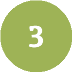 moss green circle with number 3
