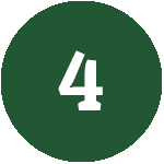 Forest green circle with number 4