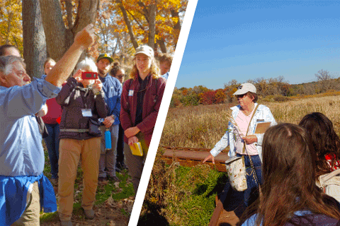 Two snapshots from outdoor experiences at CYCL 2022