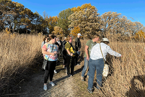 CYCL 2022 participants on guided nature walk