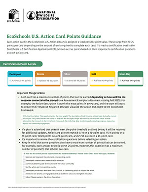 EcoSchools U.S. Action Card Point Guide