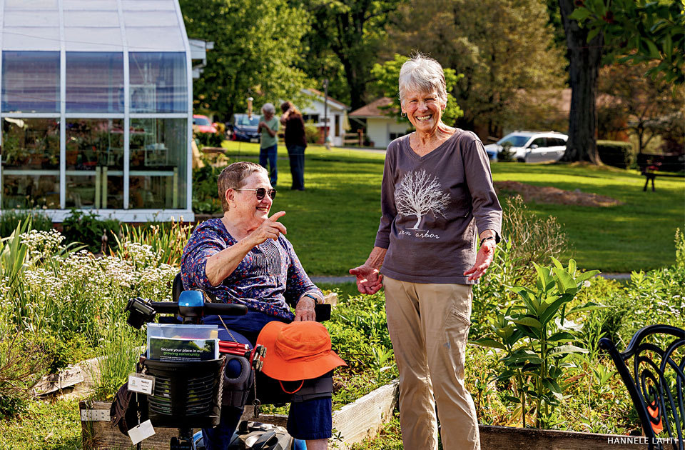 An image of two Friends House community members.
