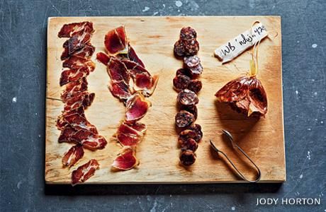 An image of cured feral hog meat.