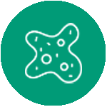 Icon representing microplastics